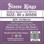 Sleeve Kings Medium Square Card Sleeves (80x80mm) – 110 Pack, 60 Microns