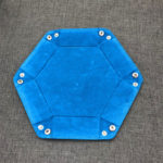 Hexagon-Foldable-PU-Leather-Dice-Trays-Velvet-Cloth-Desktop-Key-Wallet-Coin-Storage-Box-Tray-181