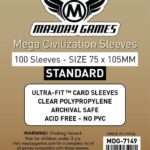 Buy Mayday Standard Sleeves: Mega Civilization Sleeves (75 x 105mm) - Pack of 100 only at Bored Game Company.
