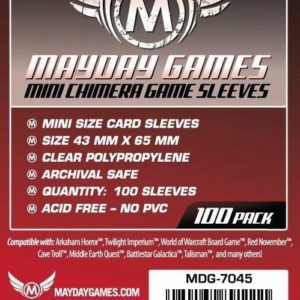 Buy Mayday Standard Sleeves: Mini Chimera Card Sleeves (43 x 65mm) - Pack of 100 only at Bored Game Company.