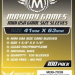 Buy Mayday Standard Sleeves: Mini USA Card Sleeves (41 x 63mm) - Pack of 100 only at Bored Game Company.