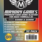 Buy Mayday Premium Sleeves: "Race! Formula 90" Card Sleeves - Ultra Fit Sleeves (55 x 80mm) - Pack of 50 only at Bored Game Company.