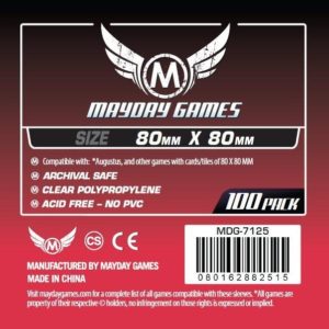 Buy Mayday Standard Sleeves: Square Card Sleeves - Medium Sleeves (80 x 80mm) - Pack of 100 only at Bored Game Company.