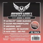 Buy Mayday Premium Sleeves: Square Card Sleeves - Medium Sleeves (80 x 80mm) - Pack of 50 only at Bored Game Company.