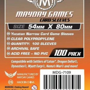 Buy Mayday Standard Sleeves: Yucatan Card Sleeves - Narrow Sleeves (54 x 80mm) - Pack of 100 only at Bored Game Company.