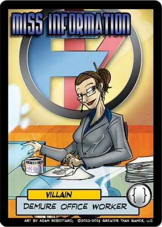 Buy Sentinels of the Multiverse: Miss Information Villain Character only at Bored Game Company.