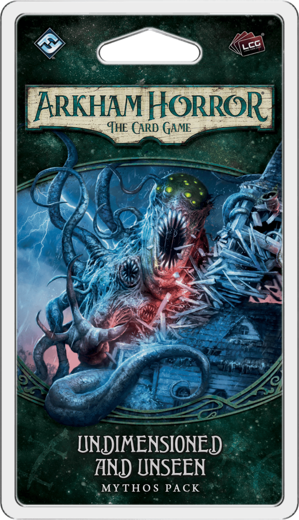 Buy Arkham Horror: The Card Game – Undimensioned and Unseen: Mythos Pack only at Bored Game Company.