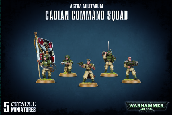Buy Astra Militarum: Cadian Command Squad only at Bored Game Company.