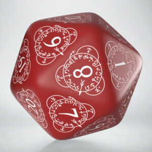 Buy Q Workshop: D20 Level Counter Red & White Die (1) only at Bored Game Company.