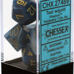 Buy Chessex - Phantom - Poly Set (x7) - Teal/Gold only at Bored Game Company.