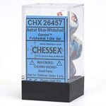 Buy Chessex - Gemini - Poly Set (x7) - Astral Blue-White/Red only at Bored Game Company.