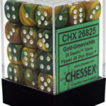 chessex-gemini-12mm-d6-x36-gold-green-white-71bf3340c756b03af0565e614631678c