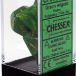 Buy Chessex - Vortex - Poly Set (x7) - Green/Gold only at Bored Game Company.