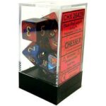 Buy Chessex - Gemini - Poly Set (x7) - Blue-Red/Gold only at Bored Game Company.