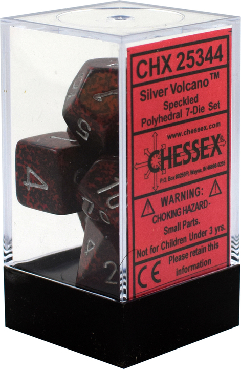 Buy Chessex - Speckled - Poly Set (x7) - Silver Volcano only at Bored Game Company.