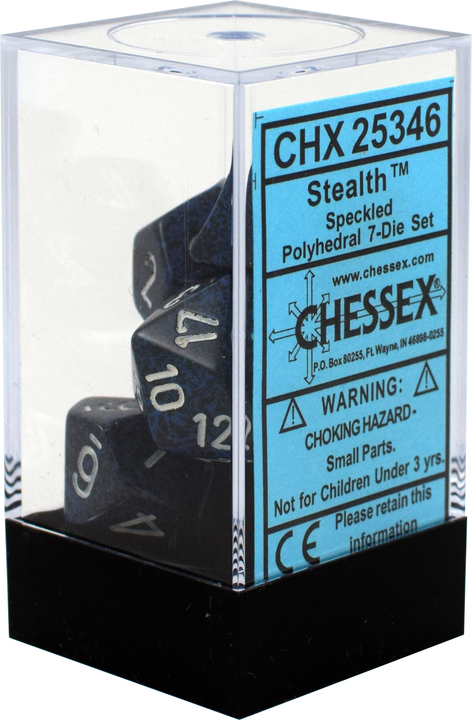 Buy Chessex - Speckled - Poly Set (x7) - Stealth only at Bored Game Company.