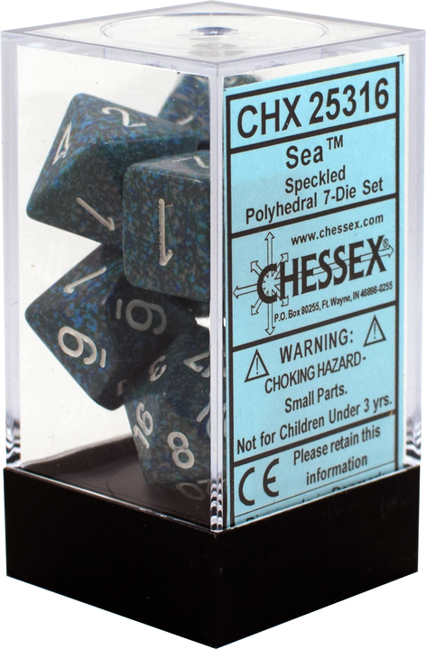 Buy Chessex - Speckled - Poly Set (x7) - Sea only at Bored Game Company.