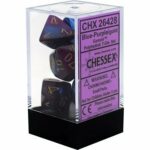 Buy Chessex - Gemini - Poly Set (x7) - Blue-Purple/Gold only at Bored Game Company.