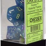 Buy Chessex - Festive - Poly Set (x7) - Waterlily/White only at Bored Game Company.