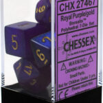Buy Chessex - Borealis - Poly Set (x7) - Royal Purple/Gold only at Bored Game Company.