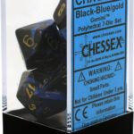 chessex-gemini-poly-set-x7-black-blue-gold-688686e19c672219ff6dba5a37916bab