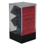 Buy Chessex - Gemini - Poly Set (x7) - Black-Starlight/Red only at Bored Game Company.