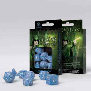 Buy Q Workshop: Elvish Glacier & White Dice Set (7) only at Bored Game Company.