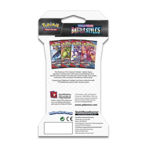 Buy Pokémon TCG: Sword & Shield-Battle Styles Sleeved Booster Pack (10 Cards) only at Bored Game Company.